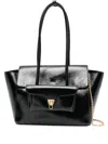 Coccinelle Large Double Beat Tote Bag In Black