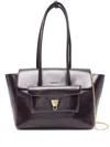 Coccinelle Large Double Beat Tote Bag In Purple