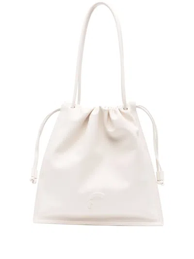 Coccinelle Large Dulce Shoulder Bag In White