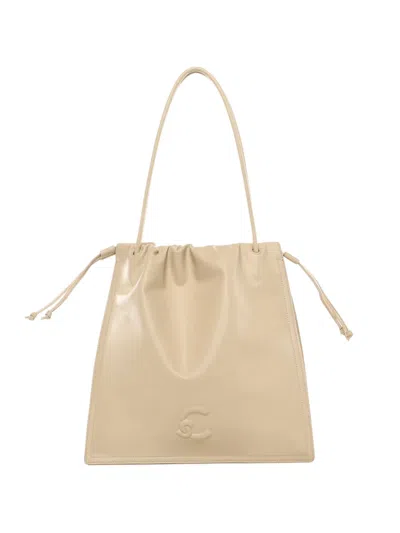 Coccinelle Large Dulse Drawstring-fastening Tote Bag In Neutral