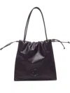 Coccinelle Large Dulse Drawstring Leather Tote Bag