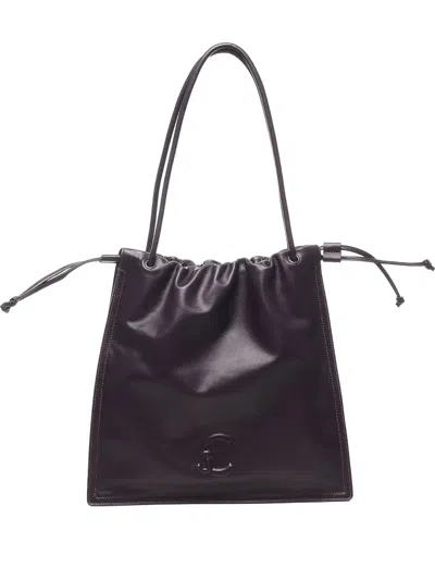 Coccinelle Large Dulse Drawstring Leather Tote Bag