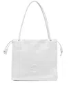Coccinelle Large Dulse Embossed-logo Tote Bag In Gray