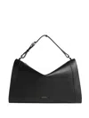 Coccinelle Large Elinor Leather Shoulder Bag In Black