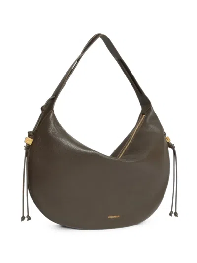 Coccinelle Large Myrtha Grained-leather Shoulder Bag In Pattern