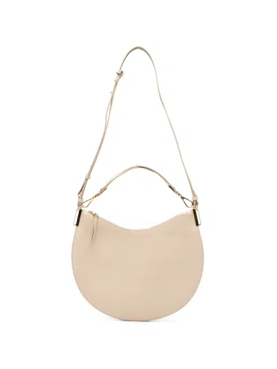 Coccinelle Large Sunup Zip Leather Tote Bag In Neutral