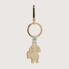 COCCINELLE LEATHER AND METAL KEY RING BASIC METAL LIGHT GOLD