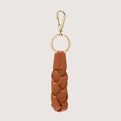 Coccinelle Leather And Metal Key Ring Boheme In Cuir