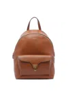 Coccinelle Leather Backpack In Brown