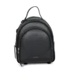 Coccinelle Leather Backpack With A Granular Texture