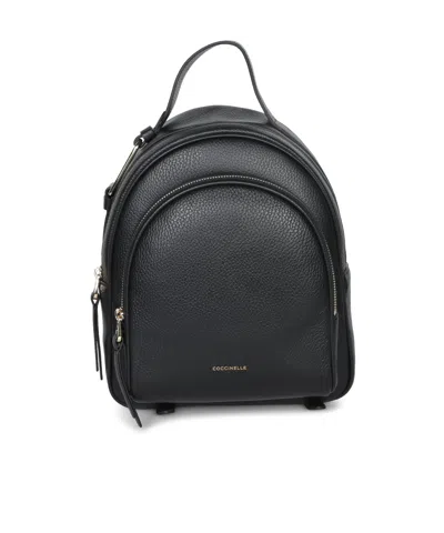 Coccinelle Leather Backpack With A Granular Texture