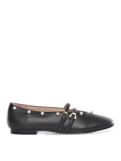 Coccinelle Leather Ballerina Flat In Black