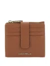 Coccinelle Leather Button-fastening Wallet In Brown
