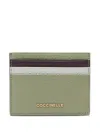 Coccinelle Leather Card Holder In Green