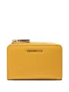 Coccinelle Leather Cardholder In Yellow