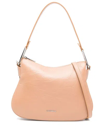 Coccinelle Magie Soft Medium Hobo Bag In Peach