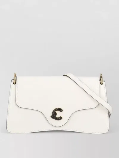Coccinelle Leather Crossbody Bag Gold Tone Hardware In Purple