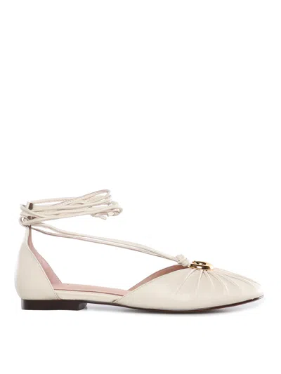 Coccinelle Leather Sandals In White