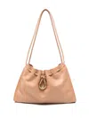 Coccinelle Leather Shoulder Bag In ブラウン