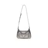 Coccinelle Chain-embellished Leather Cross Body Bag In Silver