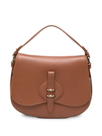 Coccinelle Leather Shoulder Bag In Brown