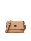 Coccinelle Leather Shoulder Bag In Beige