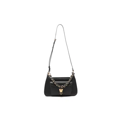 Coccinelle Leather Shoulder Bag In Black