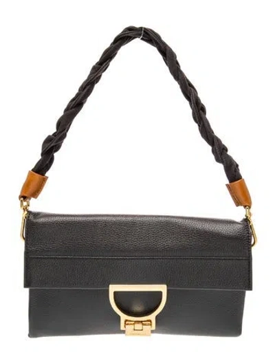 Pre-owned Coccinelle Leather Shoulder Bag In Black