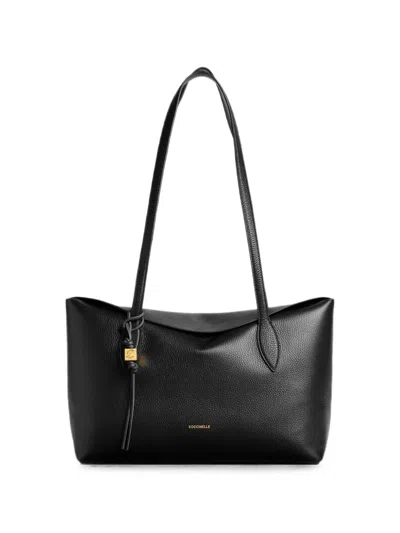 Coccinelle Leather Shoulder Bag In Black