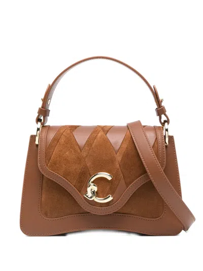 Coccinelle Leather Shoulder Bag In Brown