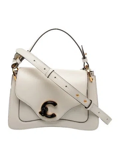 Pre-owned Coccinelle Leather Shoulder Bag In Neutral