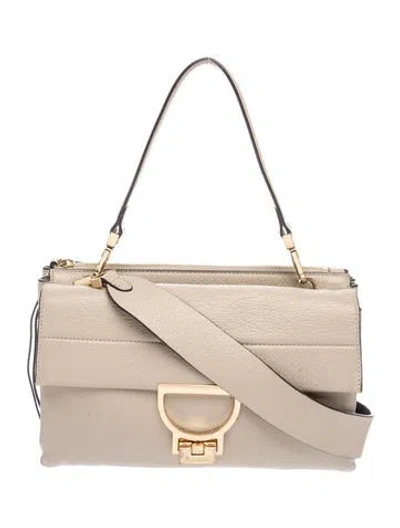 Pre-owned Coccinelle Leather Shoulder Bag In Neutral