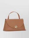Coccinelle Curved Top Handbag With Circular Detail And Detachable Shoulder Strap