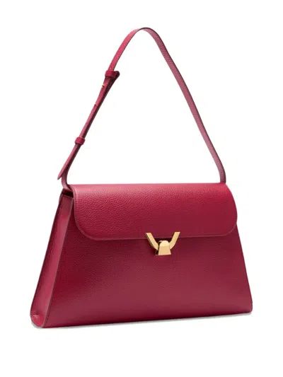 Coccinelle Leather Shoulder Bag In Red
