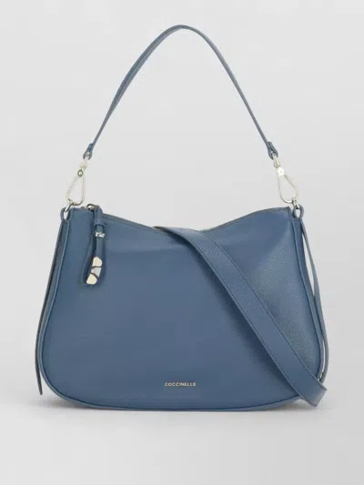 Coccinelle Small Nory Grained Leather Shoulder Bag In Red