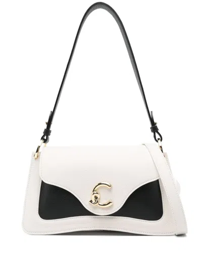 Coccinelle Leather Shoulder Bag In White
