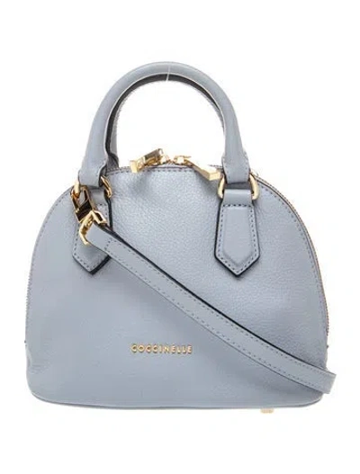 Pre-owned Coccinelle Leather Top Handle Bag In Blue