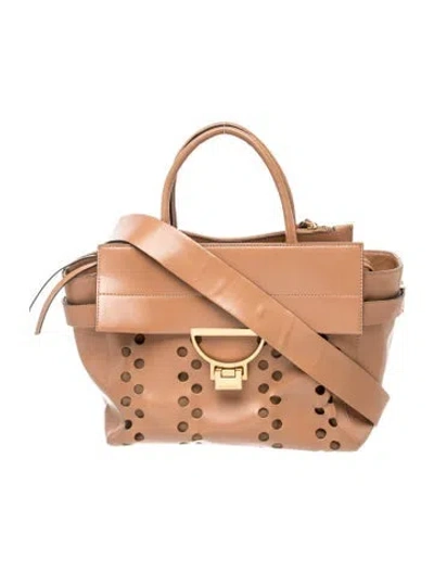 Pre-owned Coccinelle Leather Top Handle Bag In Brown