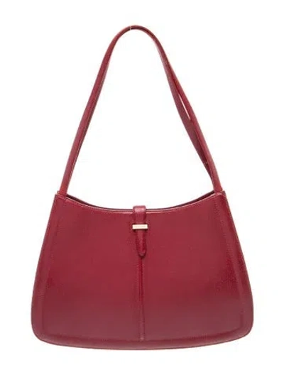 Pre-owned Coccinelle Leather Top Handle Bag In Burgundy