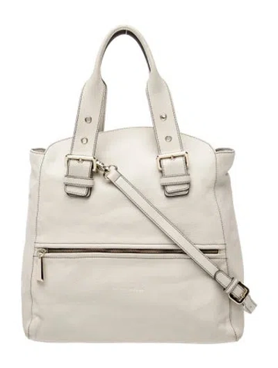 Pre-owned Coccinelle Leather Top Handle Bag In Neutral