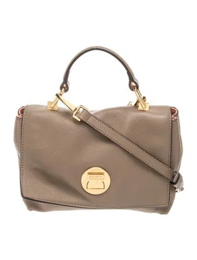 Pre-owned Coccinelle Leather Top Handle Bag In Neutrals