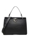 Coccinelle Leather Top-handle Tote Bag In Black