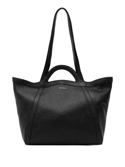 Coccinelle Leather Tote Bag In Black