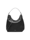 Coccinelle Malory Grained-leather Shoulder Bag In Black