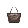 Coccinelle Ring-detail Leather Shoulder Bag In Brown