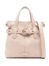 Coccinelle Small Tote Bag With Belt In Pink Leather In Rosa