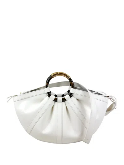 Coccinelle Leather Tote Bag In White