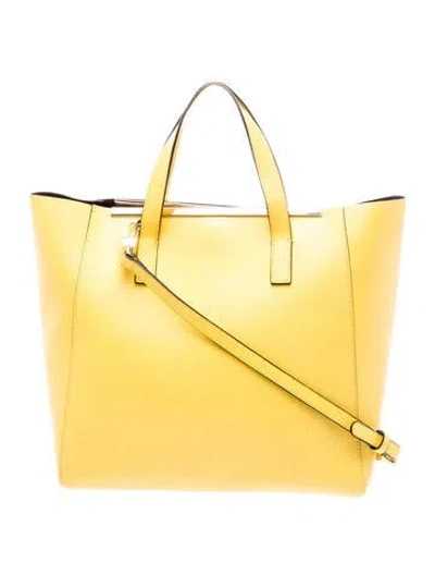 Pre-owned Coccinelle Leather Tote In Yellow