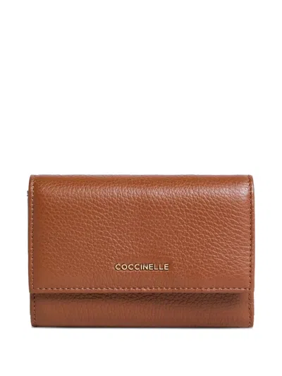 COCCINELLE LEATHER TRIFOLD WALLET