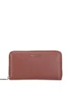 Coccinelle Metallic Soft Wallet In Burgundy